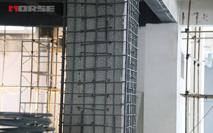 Column retrofitting,plangting rebar Column retrofitting,plangting rebar