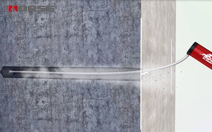 Remove dust from hole with oil-free compressed air Remove dust from hole with oil-free compressed air