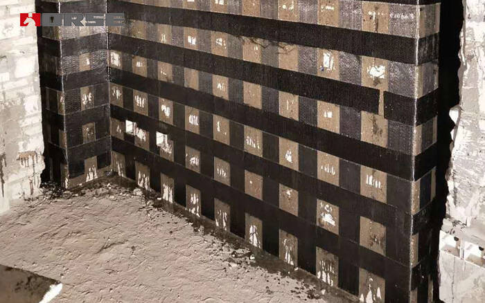 Shear wall strengthening by carbon fiber fabric Shear wall strengthening by carbon fiber fabric