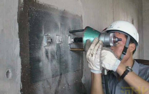 Carbon fiber fabric strengthening pull-out test Carbon fiber fabric strengthening pull-out test