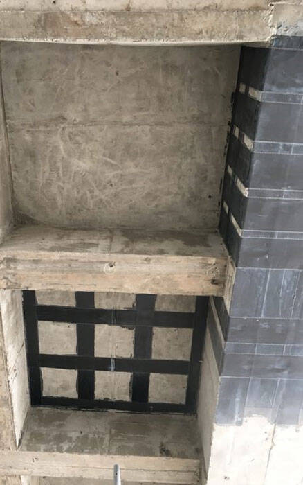 Carbon fiber fabric reinforced beam and slab structure Carbon fiber fabric reinforced beam and slab structure