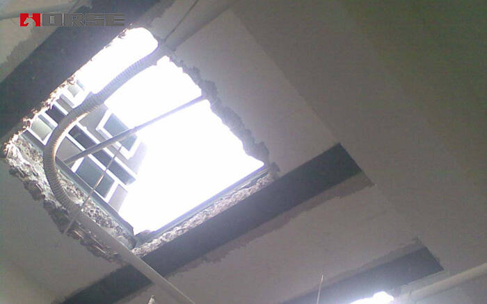 Carbon fiber reinforcement opnening slab Carbon fiber reinforcement opnening slab