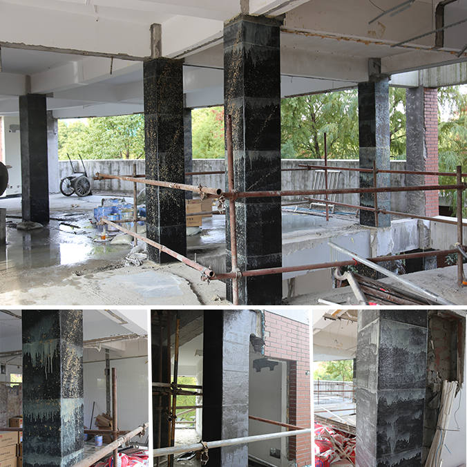Carbon Fiber(CFRP) Wrap Concrete Columns Carbon Fiber(CFRP) Wrap Concrete Columns