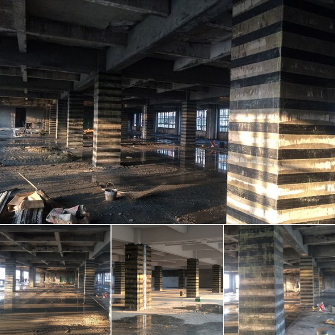 Carbon Fiber(CFRP) Wrap Concrete Columns Carbon Fiber(CFRP) Wrap Concrete Columns
