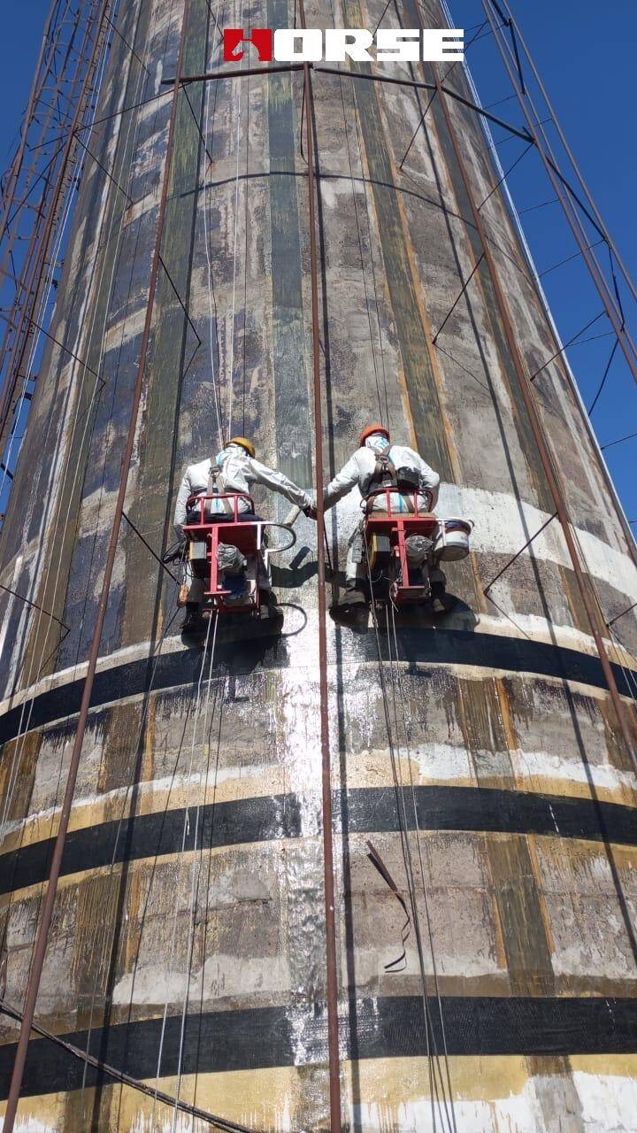 Strengthening Chimney With Carbon Fiber(FRP) Sheet Strengthening Chimney With Carbon Fiber(FRP) Sheet