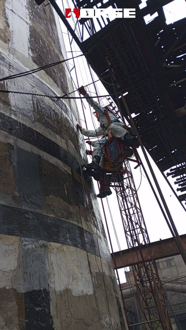 Strengthening Chimney With Carbon Fiber(FRP) Sheet Strengthening Chimney With Carbon Fiber(FRP) Sheet