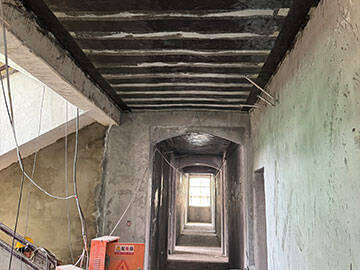 Carbon Fiber Renovation of Brick Concrete Office Building